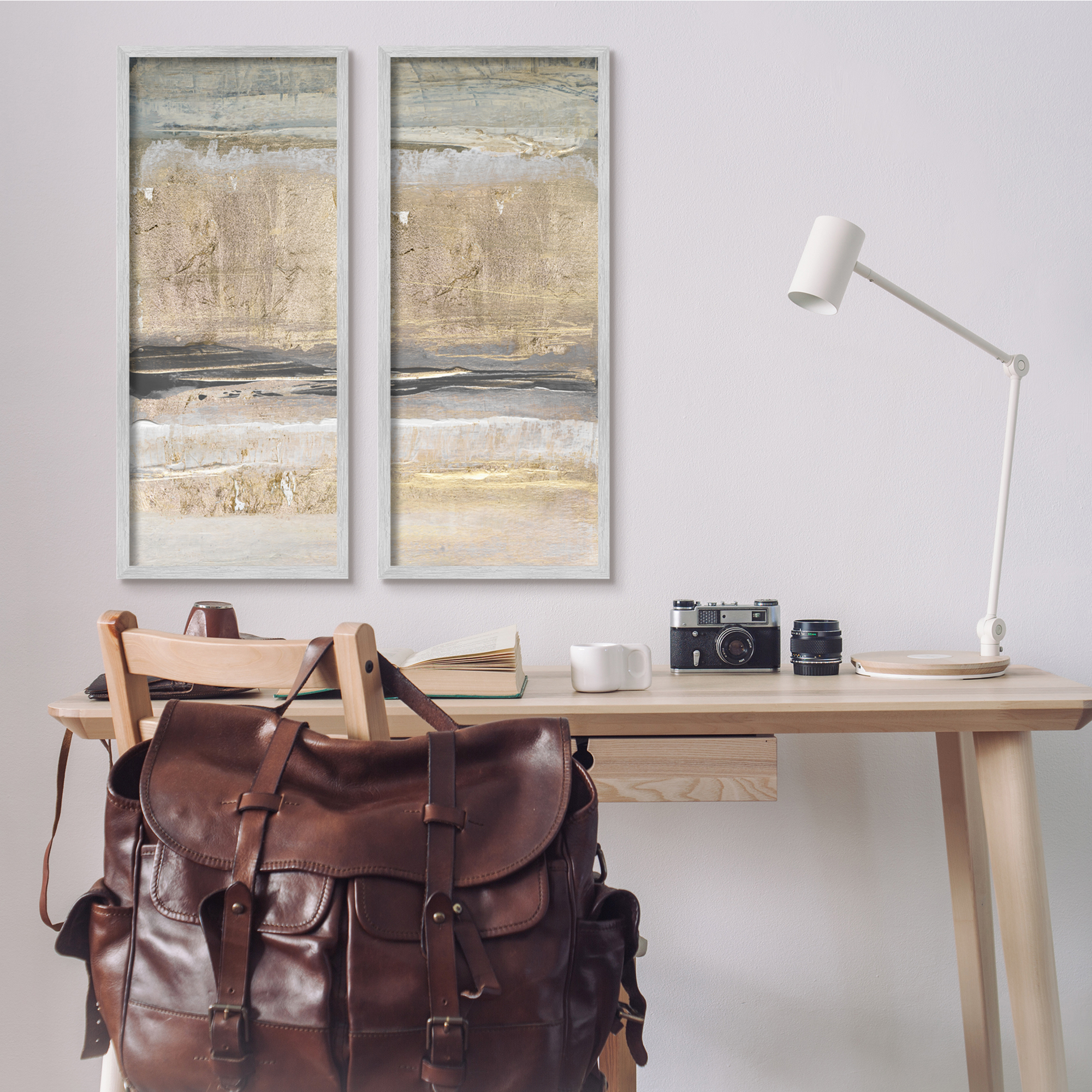 Stupell Industries Abstract Earth Soil Textured Brown Grey Collage,13 x 30, Design by Lanie Loreth