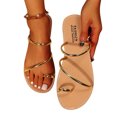 thumbnail image 6 of AXXD Gold Beach Sandals for Woman Flat Summer Ladies Open Toe Sandals Casual Sandals Mothers Day, 6 of 7