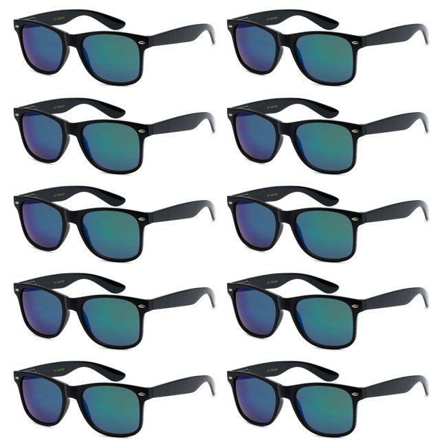Gafas de Sol Got Shades Retro de los 80, 100% UV, Unisex, Paquete de 10