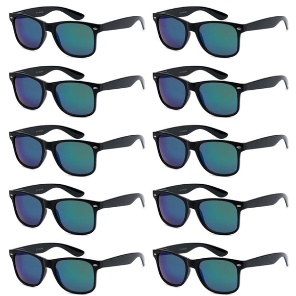 Gafas de Sol Got Shades Retro de los 80, 100% UV, Unisex, Paquete de 10