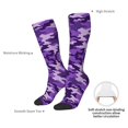 thumbnail image 5 of Women's Knee High Socks Purple Camouflage Thermal Soft Knee Long Socks, 5 of 7