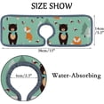 thumbnail image 2 of GZHJMY 3PCS Faucet Absorbent Mat, Cute Forest Foxes Bears Birds Washable Sink Splash Guard Drip Catcher, Kitchen Bath Countertop Microfiber Sink Drying Mats for Kitchen, 2 of 7