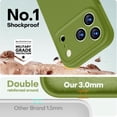 thumbnail image 3 of Funda de Silicona Premium, Forro de Microfibra, a Prueba de Golpes, para iPhone 17 Pro Max 6.9", Verde Cedro, 3 of 7