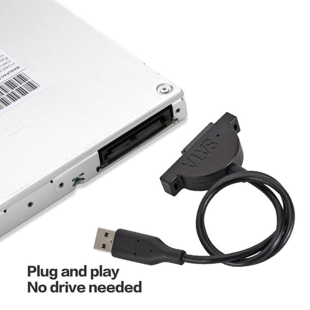 Cable De Unidad Óptica Cable De Unidad Óptica Cable De Unidad Óptica Usb 2.0 Sata Adaptador De 7 + 6 Pines Para Computadora Portátil Cd-Rom Cd Dvd