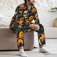 thumbnail image 5 of Mens Pajamas Set, Halloween Skull Button-Down Pajamas for Men Long Sleeve Mens Sleepwear Lounge Pjs Set, 5 of 5