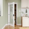 thumbnail image 2 of 30" X 80" Pantry Door Solid Manufactured Wood Prefinished Glass Slab Door Standard Door Without Hardware Kit, 2 of 8