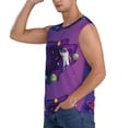 thumbnail image 3 of Lsque Astronaut Print Men's Cotton Blend Sleeveless Muscle Shirts (S-3XL)- Moisture Wicking, Odor Protection, UPF 30+,X-Large, 3 of 8