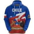thumbnail image 2 of Sudadera con capucha con estampado 3D de la bandera del mapa del emblema nacional de Chile, sudadera para hombres, mujeres y niños, ropa de calle, transpirable y cómoda, 2 of 5