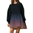 thumbnail image 1 of TJAZFJPA Robe Tropicale Mode Femmes Robe Chandail en Molleton Surdimensionnée Manches Longues Col Rond Pull Tops Coupe Décontractée Chandails en Molleton Mini Robe Longue Robes de Grossesse, 1 of 4