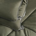 thumbnail image 4 of All Season Down Alternative Comforter,Quilted Duvet Insert - Hypoallergenic, Fluffy, Ultralsoft,Dark Green,Queen 88"L x 88"W, 4 of 5