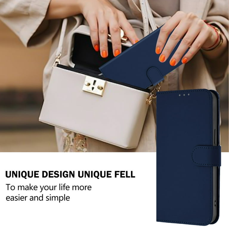 EuoDuo Compatibile con Wiko Power U10 / U20 Cover Libro Brillantini Farfalla Motivo Custodia Portafoglio Antiurto Protettiva Magnetica Caso con Porta Carte Donna Ragazza Wallet Case - Blu