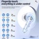 thumbnail image 2 of Auriculares inalámbricos Bluetooth 5.3 Auriculares con pantalla LED de encendido auriculares intrauditivos Crystal con estuche de carga inalámbrica Control táctil Micrófono integrado, 2 of 8