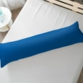 thumbnail image 4 of Ntbay Silky Satin Body Pillowcase for Hair and Skin, Ultra Soft Cozy Long Body Pillow Cover with Zipper Closure, 20" x 54", Royal Blue, 4 of 5