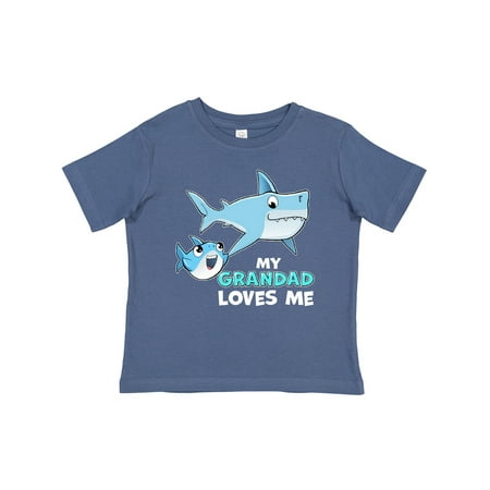 

Inktastic My Grandad Loves Me with Cute Sharks Gift Baby Boy or Baby Girl T-Shirt