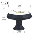 thumbnail image 4 of 4 Pcs Beach Palm Knobs for Kitchen Cabinet Cupboard Dresser Bookcase Drawer Pulls Handles Round Home Decor, 4 of 7