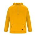 thumbnail image 3 of LpwkSSA Men's Heavyweight Hoodies Fleece Long Sleeve Pullover Sweatshirts Drawstring Collar Hoodies with Kangaroo Pocket Yellow XXXL, 3 of 4