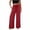 Red, variant on Women's Relaxed Fit Casual Straight Leg Chino Pants Full Length Mid Waist Drawstring with Adjustable Waist Soft Cotton Blend Trousers for Everyday Wear