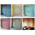 thumbnail image 2 of NUZYZ Mandala Bohemian Yoga Mat Beach Towel Shawl Blanket Indian Wall Hanging Tapestry Blue, 2 of 7
