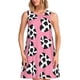 thumbnail image 1 of Easygdp heart with cow para Vestido Transpirable de Mujer, Vestido Suelto de Manga Corta con Pliegues y Bolsillos para el Verano, 1 of 7