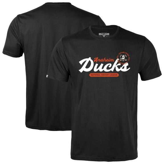 Youth Levelwear Black Anaheim Ducks Little Richmond Monument T-Shirt