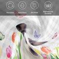 thumbnail image 6 of Easter Cloth Napkins, Spring Botanical Rabbit Butterfly Floral Grey Plaid Washable and Reusable Dinner Napkins Set of 2, Table Napkin for Kitchen Party Birthday Wedding Hotel Housewarming 20"x20", 6 of 9