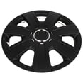 thumbnail image 4 of CCIYU 4 X Full Hub Cap PP Black 14" Rim HubCap Wheel Skin Cover Caps Set Covers Replacement Snap-On, 4 of 5