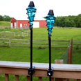 Sunnydaze Outdoor Adjustable Height Glass and Metal Swirl Patio and Lawn Torch Set - Blue - 2pk - image 9 of 11