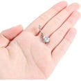 thumbnail image 4 of Belly Button Ring Titanium Belly Button Piercing 14g Belly Ring Internally Threaded Floating Navel Piercing Jewelry Waterdrop Cube Zirconia Opal Navel Ring 10mm Silver-Clear CZ, 4 of 5