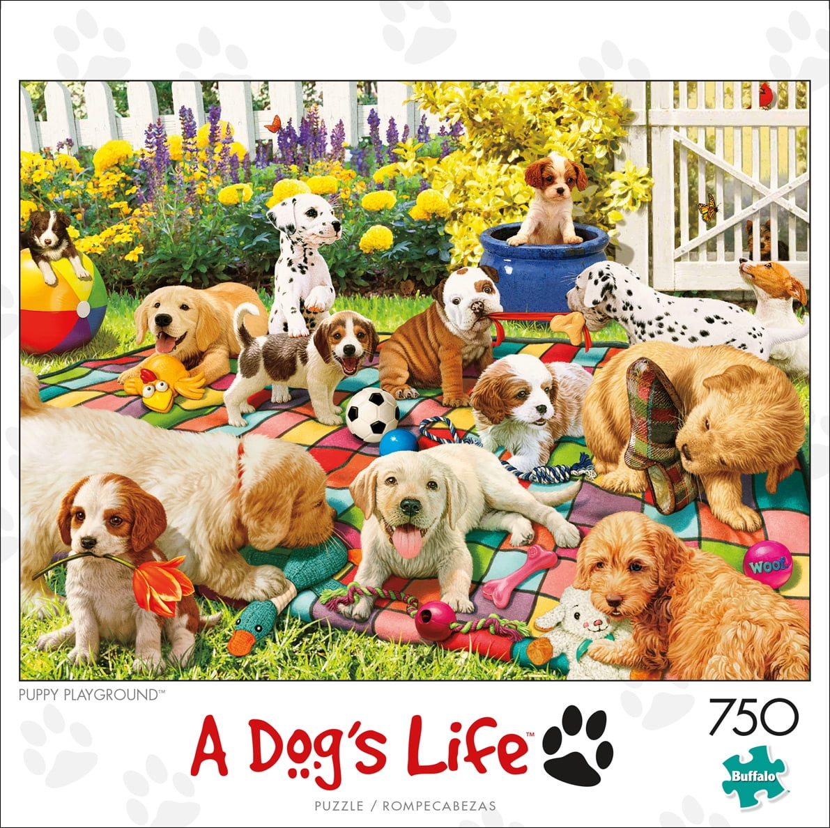 Jigsaw Puzzle 500 Pieces Puppy In Pool of Balls 14" X 11" Very Hard Small