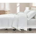 thumbnail image 4 of Chezmoi Collection Cliff 3-Piece Lightweight Cooling Comforter Set, King, Rayon Derived from Bamboo & Polyester Blended, Soft Breathable Bedding for Hot Sleepers, White, 4 of 9