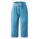 thumbnail image 4 of Pantalones deportivos de mujer de color liso y cintura media - Cintura elástica, diseño informal y estilizado - Pantalones para el día a día, el entrenamiento y las vacaciones, 4 of 4