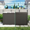 thumbnail image 6 of Joxxoaa 100 Gallon Resin Deck Box, Lockable Patio Outdoor Storage Box for Furniture, Garden Tools and Tools Storage, Waterproof Outside Storage Boxes - Patterned black, 6 of 6