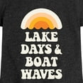 thumbnail image 3 of Instant Message - Lake Days And Boat Waves - Toddler And Youth Girls Short Sleeve Graphic T-Shirt, 3 of 6