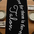 thumbnail image 5 of Table Runners 70 Inches Long Dress Scarves, Cats Pawprints Farmhouse Coffee/Dining/Kitchen Table Decor, Holiday Table Runner, Yellow Black Buffalo Plaid Pets Paw 13x70 Inch, 5 of 9
