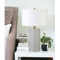 thumbnail image 3 of HomeRoots 524495 25 in. White Ceramic Table Lamp with White Drum Shade, 3 of 5