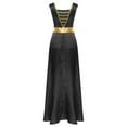 thumbnail image 2 of iefiel Robe Maxi Sans Manches pour Femmes Costume de Danse de Louange Tunique de Danse Liturgique d'Église Noire TG, 2 of 7