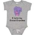 thumbnail image 3 of Inktastic I Love My Great Grandma Elephant Girls Baby Bodysuit, 3 of 5