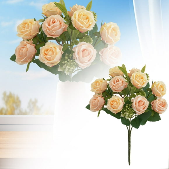 11154 Orchid Petals Jasmine Realistic Flower Bouquet For Home Lifesize Floral Arrangements For Living Room Wedding And