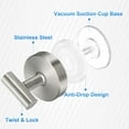thumbnail image 4 of 2pcs Suction Cup Hooks, Stainless Steel Shower Hooks No Drill Towel Hooks for Hanging Towels Silver, 4 of 6