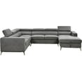 thumbnail image 3 of Roomfitters 122" Oversized Sectional Sofa Couch with Chaise Storage, Contemporary U-Shaped 7-Seater Sofa with Adjustable Headrests, Stylish Living Room Furniture, Gray, 3 of 5