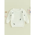 thumbnail image 2 of Bagilaanoe Newborn Baby Girl Boy Knitted Sweater Long Sleeve Jacquard Pullover 3M 6M 9M 12M 18M 24M Infant Warm Jumpers Tops Fall Loose Knitwear, 2 of 8