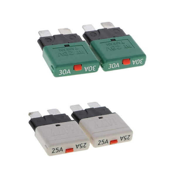 4 Unids 28 V 25a + 30a Auto Carro Carro Barco Fusibles Manual Disyuntor