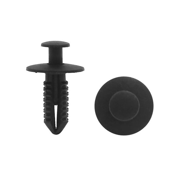 Unique Bargains 20pcs 7mm x 7mm Hole Plastic Rivets Fastener Door Fender Clips Black for Car