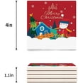 thumbnail image 3 of FMSHPON Merry Christmas Santa Claus Set of 8 Coaster for Drinks, Absorbent Ceramic Stone Coasters Cup Mat with Cork Base for Home Kitchen Room Coffee Table Bar Decor, 3 of 4
