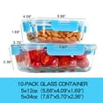thumbnail image 2 of Recipientes de vidrio para almacenamiento de alimentos UMEIED, paquete de 10, a prueba de fugas, 2 of 5