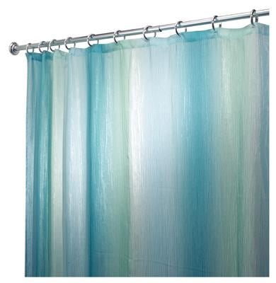 InterDesign Ombre Fabric Shower Curtain 72 x 72 Surf Blue 