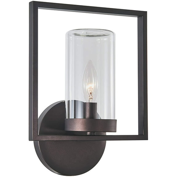 RADIANCE Goods Transitional 1 Light Rubbed Bronze Outdoor/Indoor Wall Sconce 13" Tall