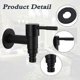 thumbnail image 4 of Stainless Steel Wall Mounted Garden Faucet, 1 Piece Wall Mounted Washer Faucet, G1/2 Inch Balcony, Bathroom, Kitchen, Garden Washer Faucet (black), 4 of 5
