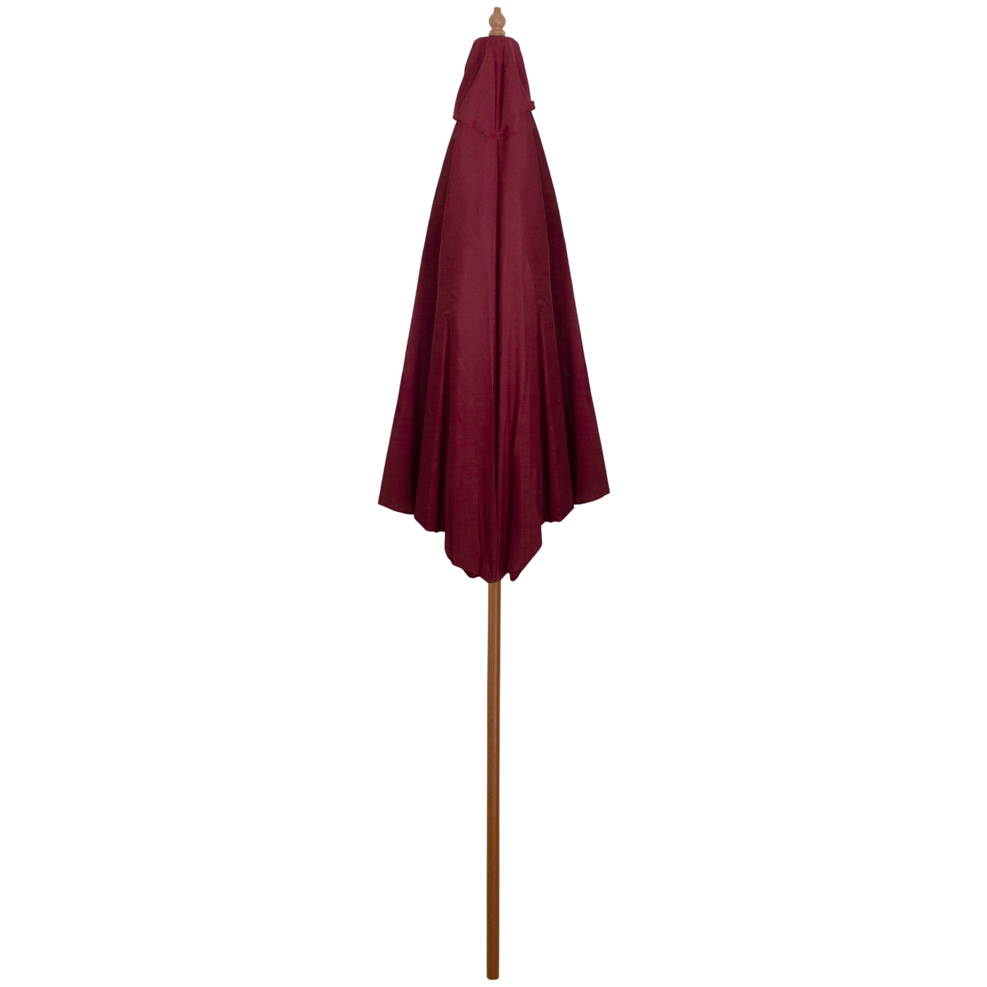 Northlight 8.5ft Outdoor Patio Market Umbrella with Wooden Pole, Burgundy