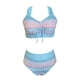thumbnail image 2 of Trajes de baño para mujer, Trajes de baño para mujer Moda Mujer Estampado Casual Sin Espalda Abertura Bikinis de Cintura Alta Conjuntos de Trajes de Baño para Mujer Traje de Baño, 2 of 6